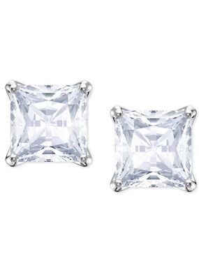 Swarovski Crystal Square Stud Earrings